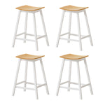 4X Bar Stools Wooden Chairs Oak
