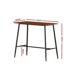 Industrial High Wood Bar Table: Perfect for Dining, Kitchen, and Pub Environments