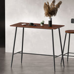 Industrial High Wood Bar Table: Perfect for Dining, Kitchen, and Pub Environments