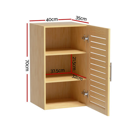 Bathroom Storage Cabinet 70cm Medicine 2 Tier Shelf Wall Mounted
