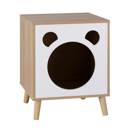 Cat Nest Bedside Table Solid Wood Legs | HomeAndLiving - 3