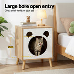 Cat Nest Bedside Table Solid Wood Legs | HomeAndLiving