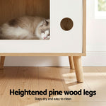 Cat Nest Bedside Table Solid Wood 60cm | Home & Living