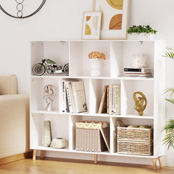 Bookshelf 3 Tiers 10 Cubes - Cora White