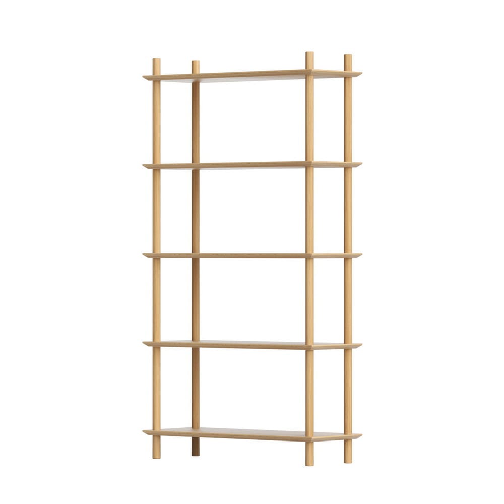 5 Tier Wooden Bookcase Shelf 80x30x150cm