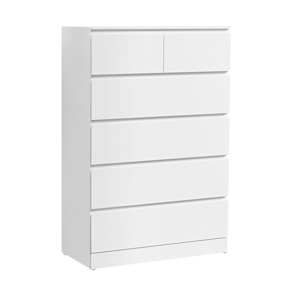 6 Chest Of Drawers - Pepe White