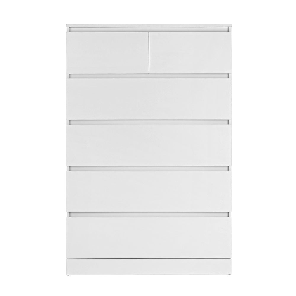 6 Chest Of Drawers - Pepe White