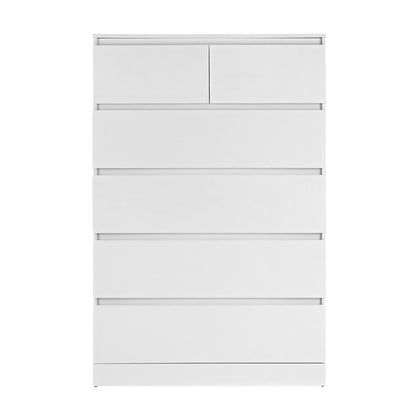 6 Chest Of Drawers - Pepe White