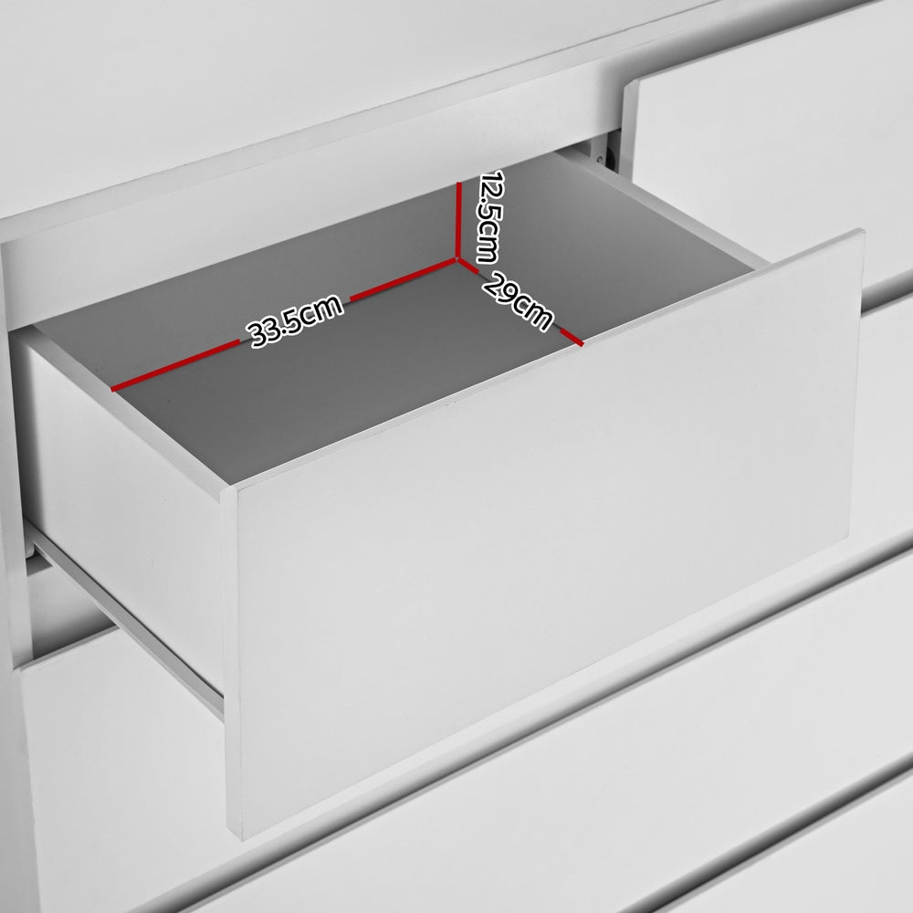 6 Chest Of Drawers - Pepe White