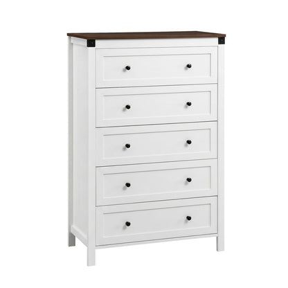 Tallboy Storage White Walnut 80x40x123cm
