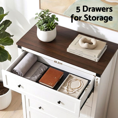 Tallboy Storage White Walnut 80x40x123cm