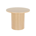Coffee Table Round Side Table Fluted Base Piia