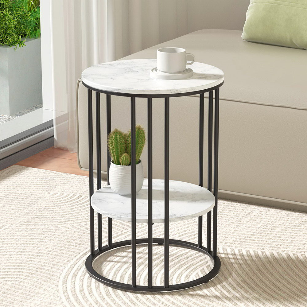 Coffee Table Marble Effect Square