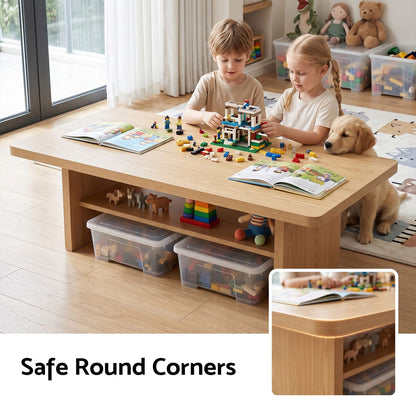 Coffee Table 110cm 2-Tier Storage Shelf | HomeAndLiving - 5