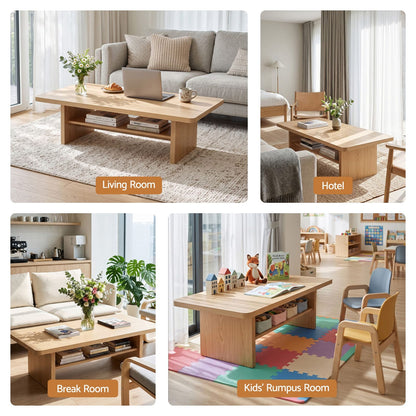 Coffee Table 110cm 2-Tier Storage Shelf | HomeAndLiving - 9