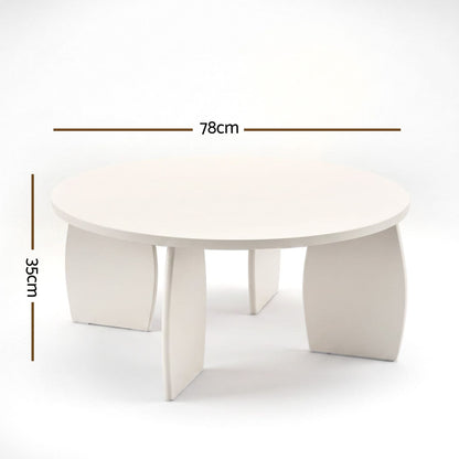 Round Coffee Table High Gloss 78x35cm