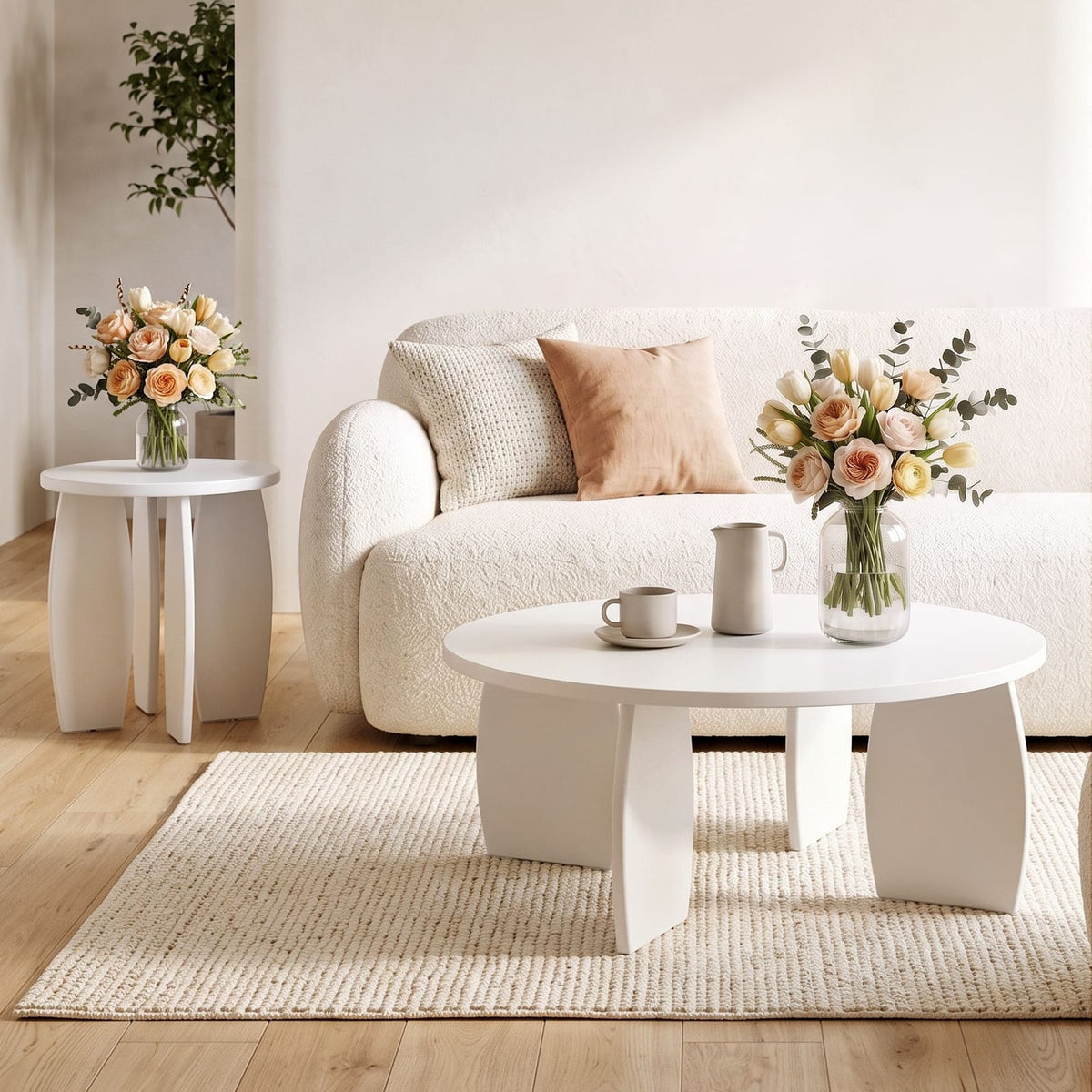 Round Coffee Table High Gloss 78x35cm