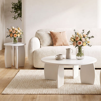 Round Coffee Table High Gloss 78x35cm