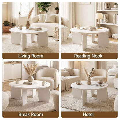 Round Coffee Table High Gloss 78x35cm