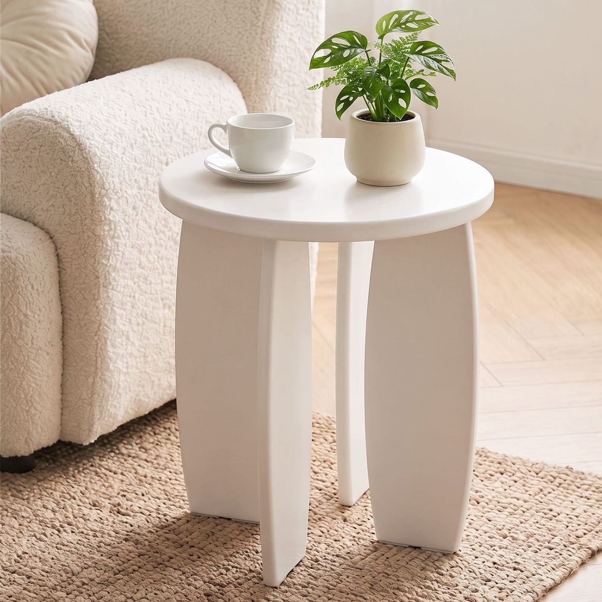 Round Coffee Table High Gloss 40x45cm
