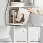 5-Tier Corner Bookshelf S-Shaped White | HomeAndLiving