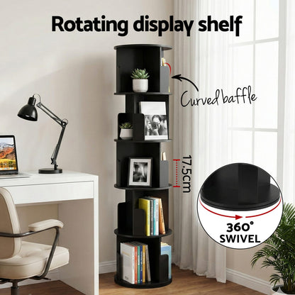 Round Bookshelf Display Stand 40x40x159cm