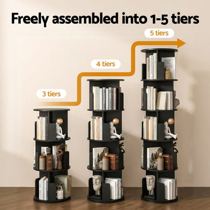 Round Bookshelf Display Stand 40x40x159cm
