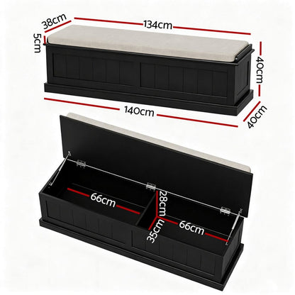 Storage Ottoman Blanket Box 140cm 140x40x40cm