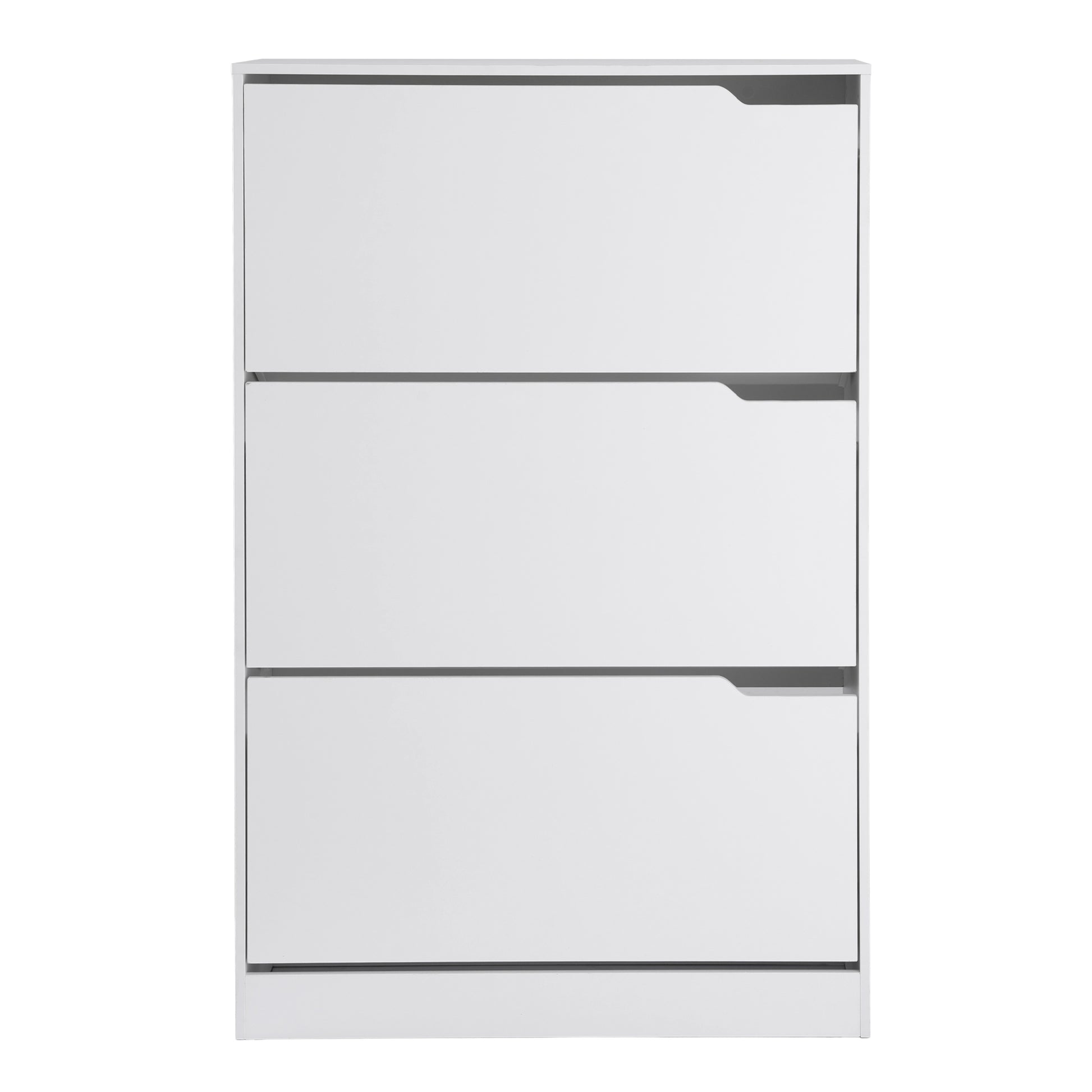 Shoe Cabinet 24 Pairs 6 Tier Flip Door White | HomeAndLiving