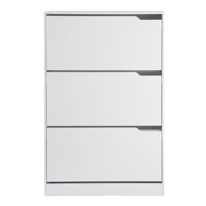 Shoe Cabinet 24 Pairs 6 Tier Flip Door White | HomeAndLiving