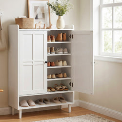 Shoe Cabinet 6 Tier 24 Pairs White Storage | HomeAndLiving