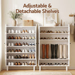 Shoe Cabinet 6 Tier 24 Pairs White Storage | HomeAndLiving