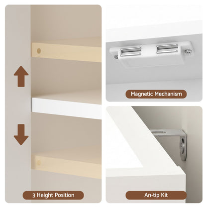 Shoe Cabinet 6 Tier 24 Pairs White Storage | HomeAndLiving - 9