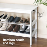 Shoe Rack Cabinet Bamboo Bench 10 Paris Black