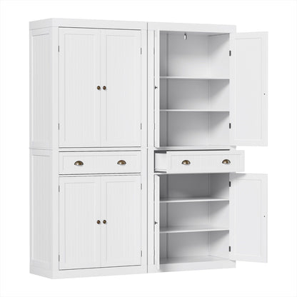 Buffet Sideboard Cabinet 6-Tier Storage Set 2 | HomeAndLivin - 2