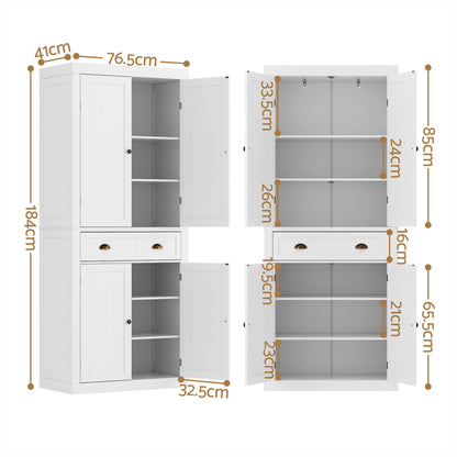 Buffet Sideboard Cabinet 6-Tier Storage Set 2 | HomeAndLivin - 4