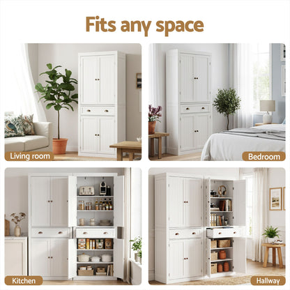 Buffet Sideboard Cabinet 6-Tier Storage Set 2 | HomeAndLivin - 9