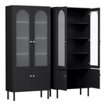 Fluted Buffet Sideboard Cabinet 5-Tier Black | HomeAndLiving