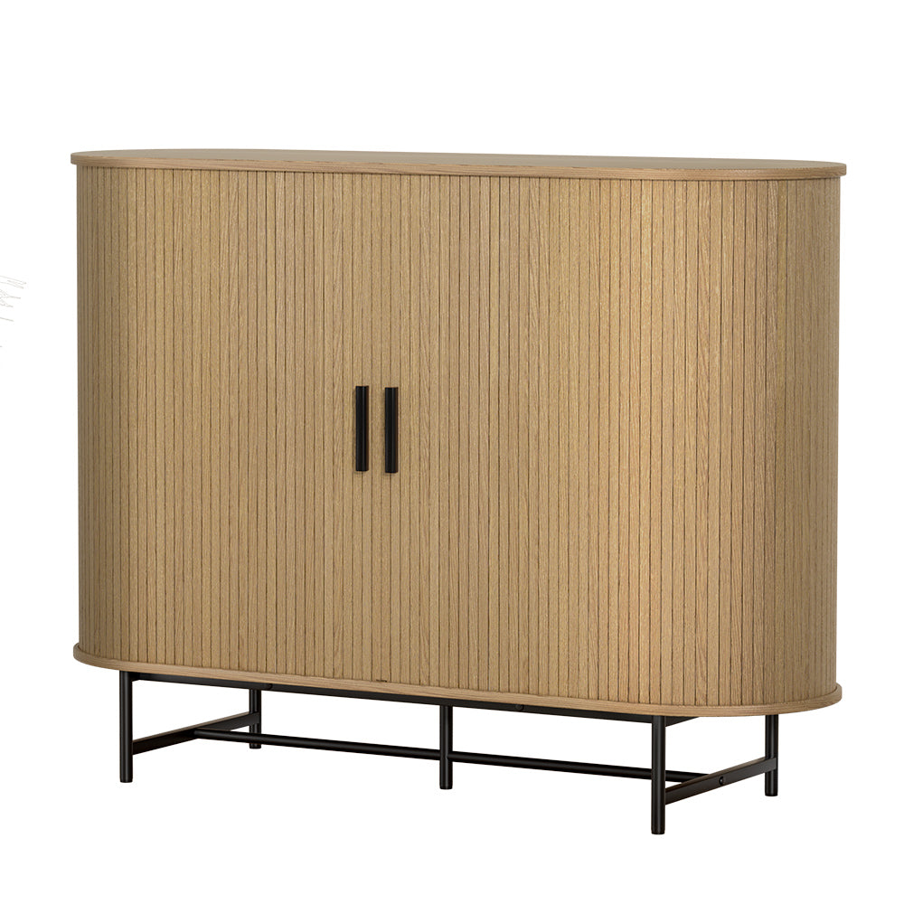 Buffet Sideboard Cupboard Cabinet Sliding Doors Pantry Storage Oak Piia