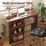 Folding Sewing Table Rolling Craft Station | HomeAndLiving