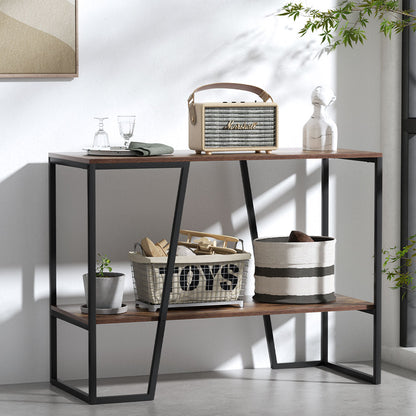 Console Table 106Cm 2-Tier Walnut Cora