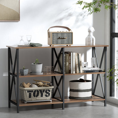 Console Table 120Cm 3-Tier Walnut Xiah