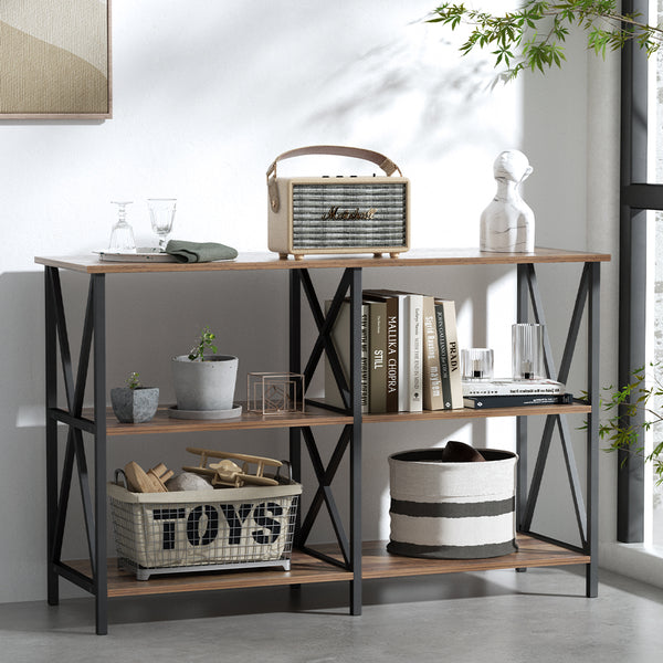  Console Table 120Cm 3-Tier Walnut Xiah