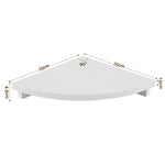Corner Floating Wall Shelf White Round Edge | HomeAndLiving