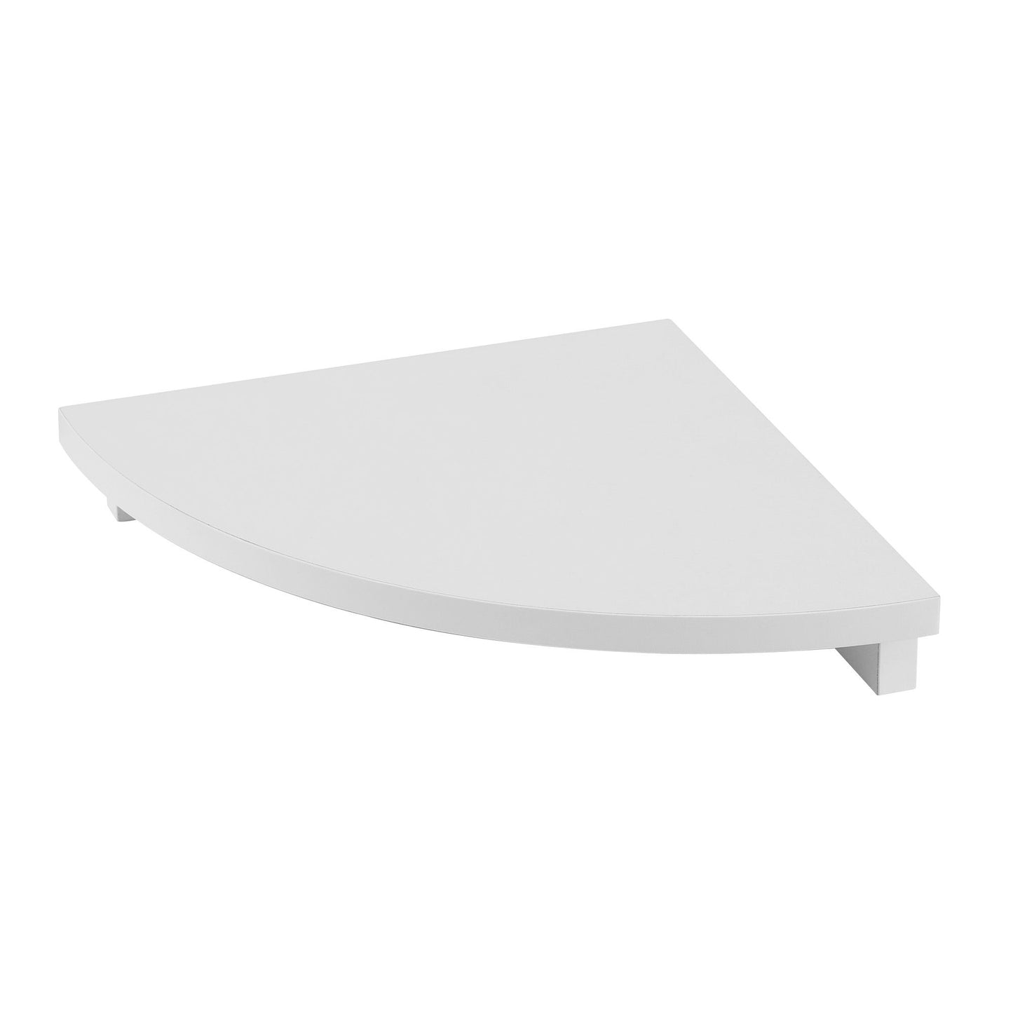 Corner Floating Wall Shelf White Round Edge | HomeAndLiving