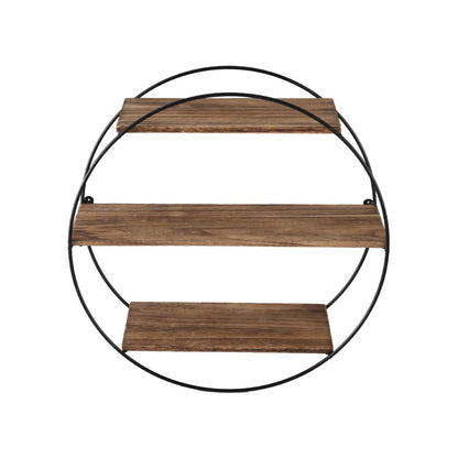 Floating Wall Shelf Round 3-Tier