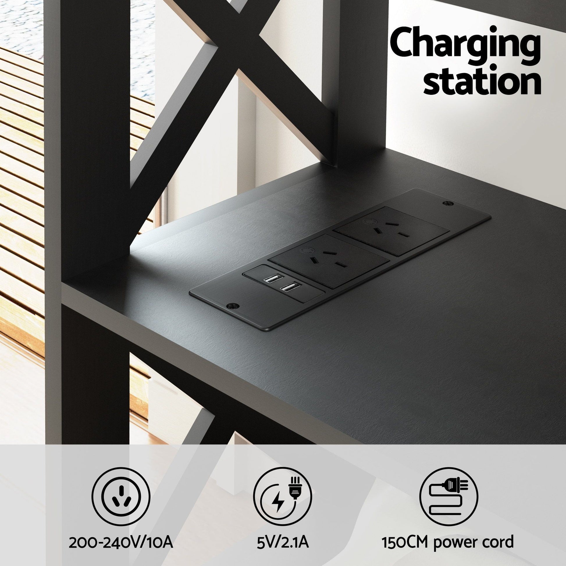 Shoe Cabinet Console Table Set Charging Station | HomeAndLiving