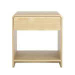 Bedside Table Drawer Open Shelf Pine