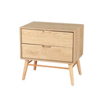 Stylish Oak Bedside Table with Drawers