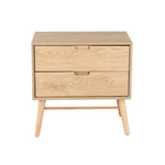 Stylish Oak Bedside Table with Drawers